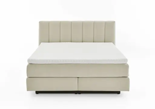 Boxspringbett - Liegefläche ca. 180x200 cm, Stoff, Natur