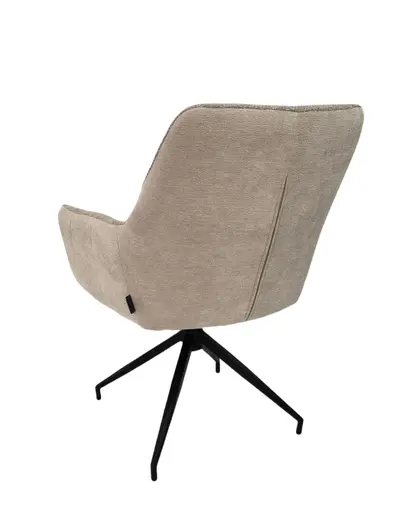 Armlehnstuhl MARYBEL - drehbar, Stoff, Latte Macchiato