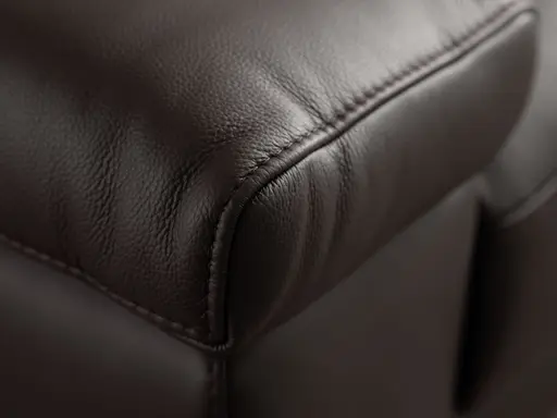 Ecksofa Enna - 3-Sitzer mit Ecke rechts inkl. motorischer Relaxfunktion, Leder, Mocca