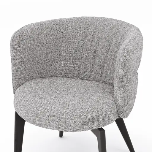 Armlehnstuhl Milana - Stoff, Grau