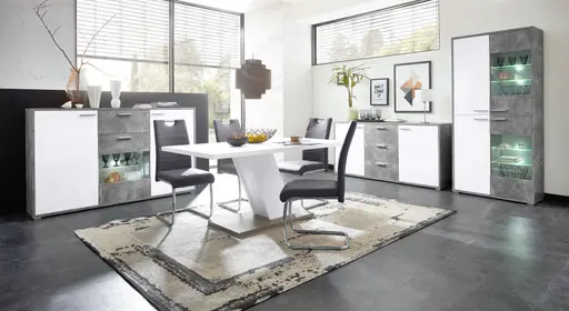 Freischwinger - Kunstleder, Grau