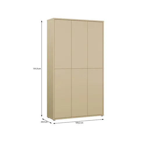 Schuhschrank FAID- B ca. 109 cm, Gelb