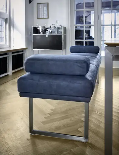 Bank Tarent - BT ca. 200x55 cm, Leder, Blau