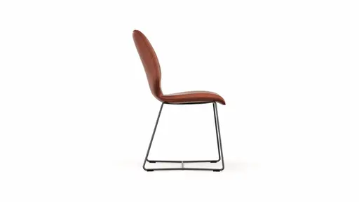 Stuhl Penthouse - Leder, Rost, Kufen, Anthrazit