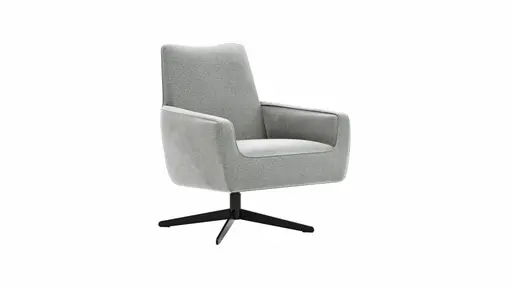 Drehsessel Matina - Größe L, Stoff, Hellgrau