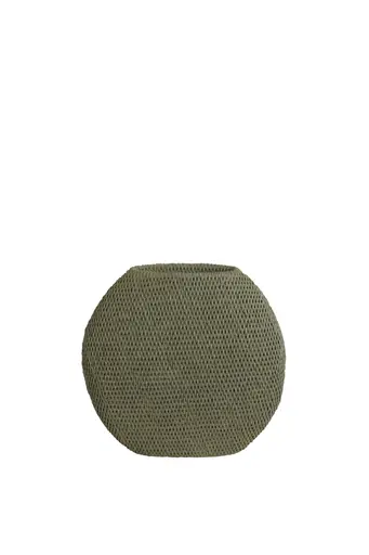 Deko-Vase - LBH ca. 30x12x28 cm, Grün/Grau