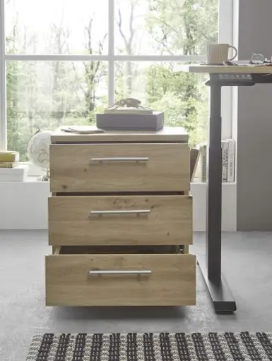 Rollcontainer - B ca. 40 cm, Artisan Eiche Nachbildung