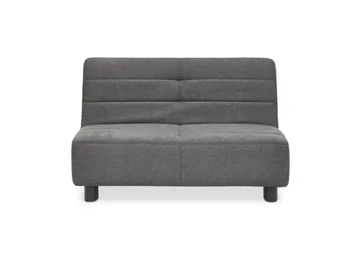  Faltsofa Easy - 2-Sitzer ohne Armlehne, ca. 140 cm inkl. Schlaffunktion, Stoff,  Dunkelgrau