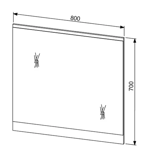 Spiegel - LB ca. 80x70 cm, Weiß