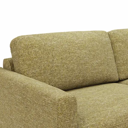 Ecksofa Oviedo - 1,5-Sitzer mit Ecke rechts, Stoff, Senfgelb