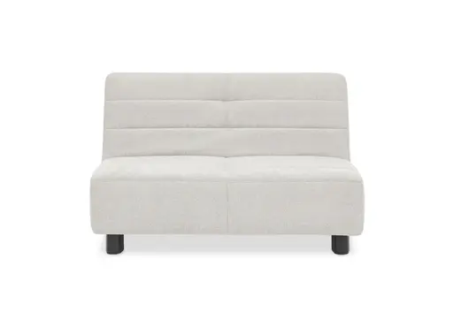  Faltsofa Easy - 2-Sitzer ohne Armlehne, ca. 140 cm inkl. Schlaffunktion, Stoff, Creme