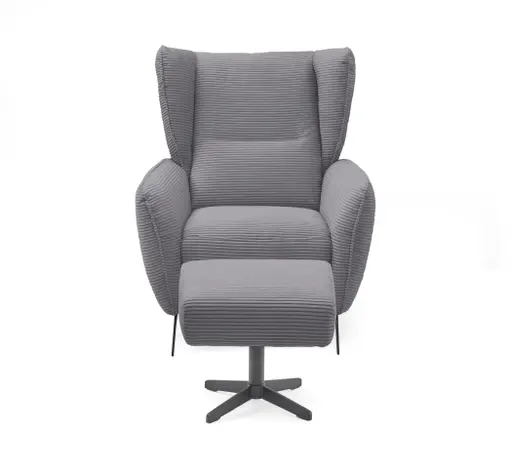 Hocker EILA - Stoff, Dunkelgrau