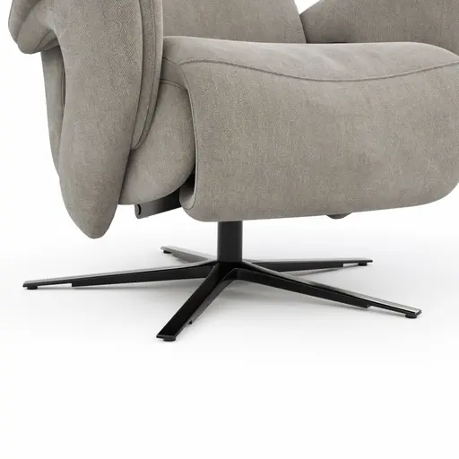 Sessel Tulsa Relax - Größe L, inkl. Kopf-/Fußteil/Rückenlehne verstellbar, Stoff, Graubeige