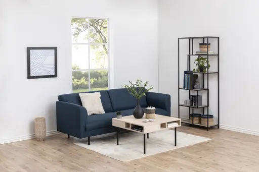 Bücherregal - Wildeiche Nachbildung, Schwarz