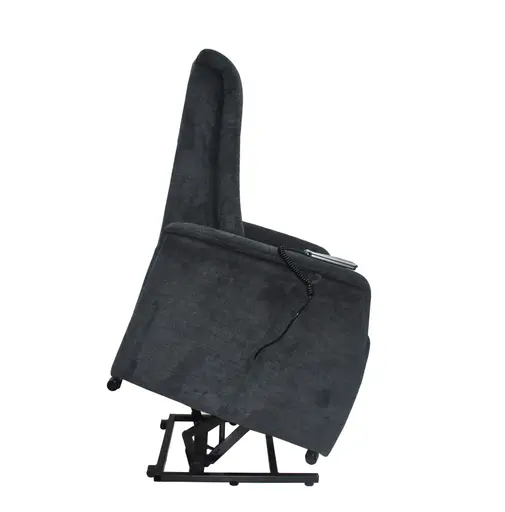 TV-Sessel MIKALA - Aufstehhilfe, Relaxfunktion, Kopfteilverstellung, Stoff, Schwarz