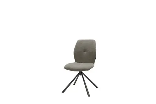 Stuhl MANOA - drehbar, Stoff, Dunkelgrau
