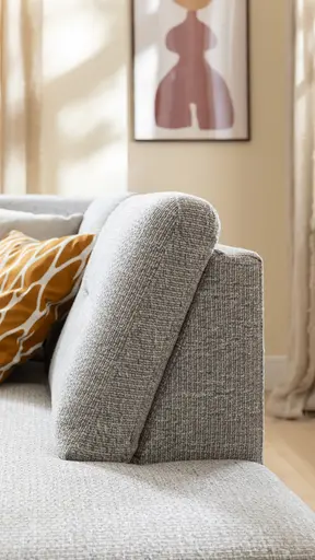 Ecksofa Almyra - 2,5-Sitzer mit Ottomane rechts, inkl. Schlaffunktion und Bettkasten, Stoff, Silbergrau