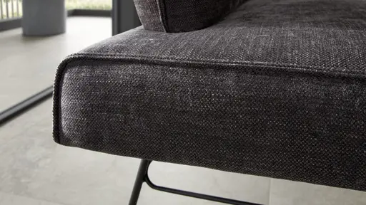 Polsterbank Elda - Breite ca. 184 cm, Stoff, Anthrazit