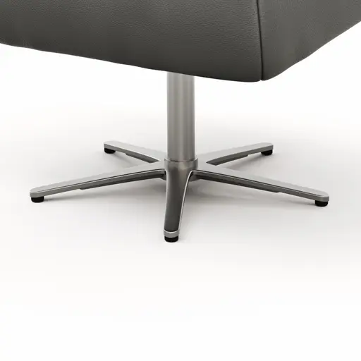 Hocker Terni - Sternfuss, Leder, Grau