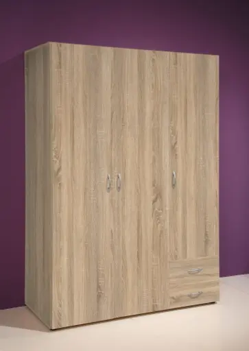 Drehtürenschrank- B ca. 120 cm, Eiche Dekor