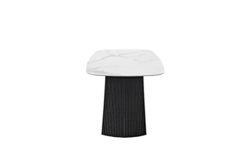 Esstisch - LB ca. 180x90 cm, Keramik, Weiß