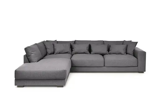 Ecksofa - Ecke links, 3-Sitzer, Stoff, Anthrazit