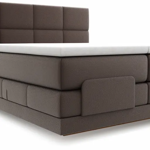 Boxspringbett Alpin Luxe - inkl. Kopf- und Fußteil verstellbar, Liegefläche ca. 180x200 cm, Stoff, Dunkelbraun