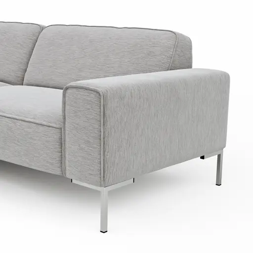 Ecksofa Morten - Longchair links, 1,5-Sitzer, Stoff, Natur