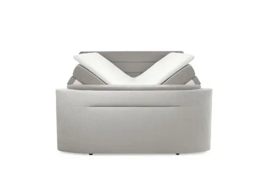 Boxspringbett JELLA MIX- Liegefläche ca. 180x200 cm, Stoff, Hellgrau