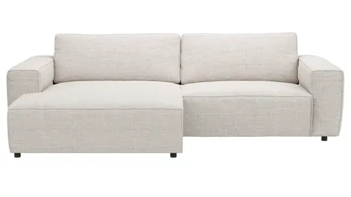 Ecksofa Lilaia - Chaise Longue XL mit 1,5-Sitzer XL rechts, Stoff, Kaschmir