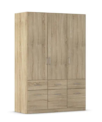 Drehtürenschrank- B ca. 136 cm, Eiche Dekor