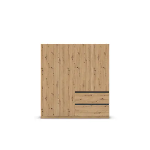 Drehtürenschrank RASA- B ca. 181 cm, Eiche Dekor