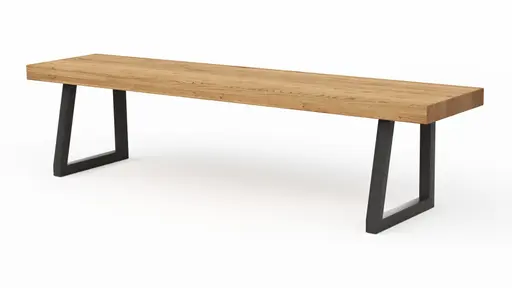 Holzbank Clifton - Breite ca. 180cm, Zerreiche massiv, natur