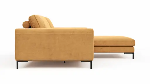 Ecksofa Solano - 1,75-Sitzer mit Longchair Rechts, Stoff, Mango
