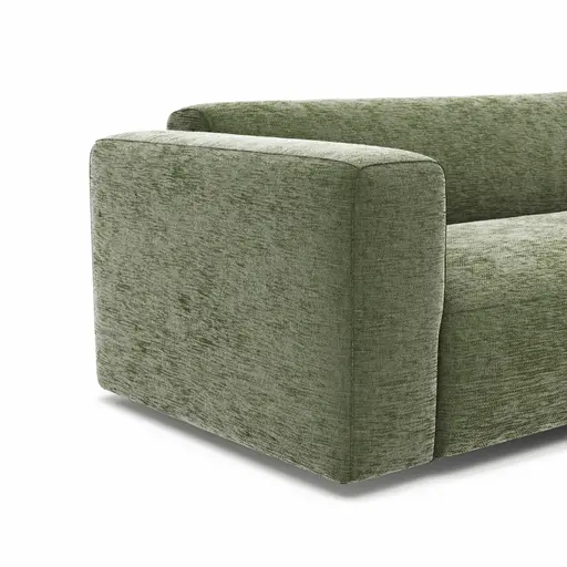 Sofa Laja - 3-Sitzer, Stoff, Dunkelgrün