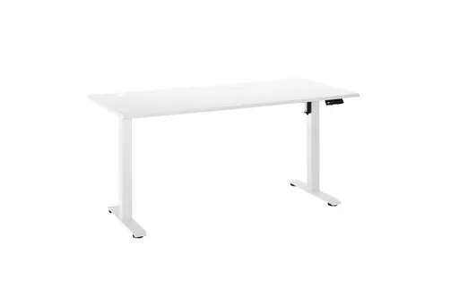 Schreibtisch - höhenverstellbar, LB ca. 160x77 cm, Weiß