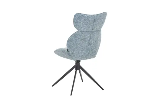 Stuhl MIRNA - drehbar, Stoff, Blau