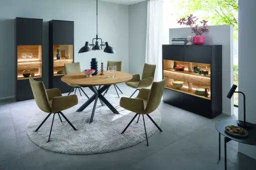 Armlehnstuhl - dreh- und schwingbar, Stoff Papyrus