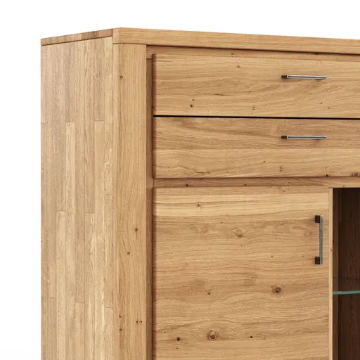 Highboard Farmingdale - Eiche massiv, natur geölt