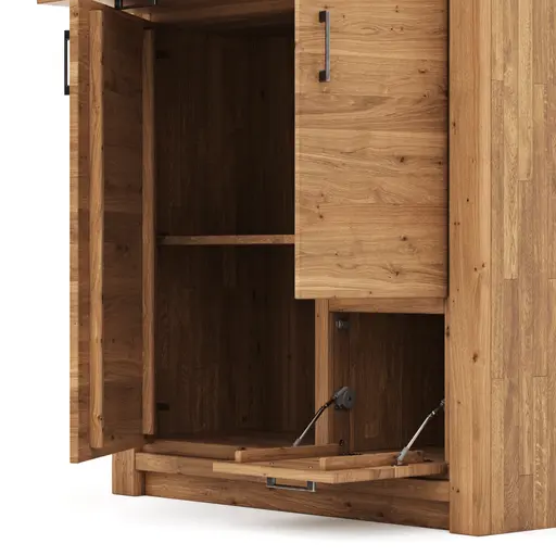 Highboard Farmingdale - Eiche massiv, natur geölt