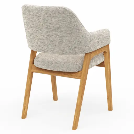 Armlehnstuhl Flore 1 - Stoff, Creme