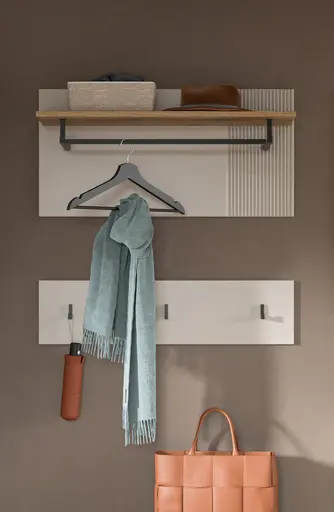 Garderobenpaneele - B ca. 80 cm, Kaschmir, Evoke Eiche Nachbildung