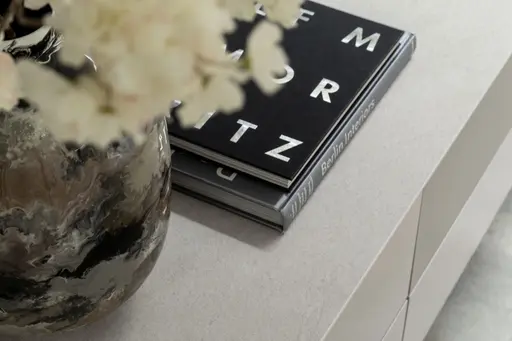 Wohnwand 3900 - Hängend, Lack matt, Kaschmir, Helles Rosa