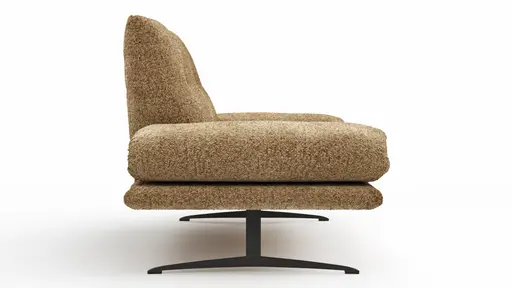 Sofa Lucero 2.0 - 2,5-Sitzer inkl. Rückenlehne verstellbar, Stoff, Cognac