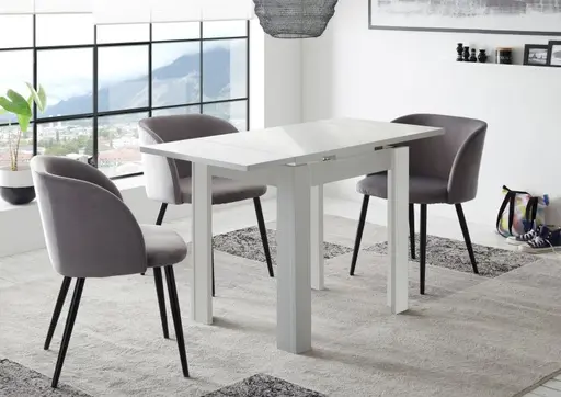 Esstisch - ausziehbar, LB ca. 80x60 cm, Weiß