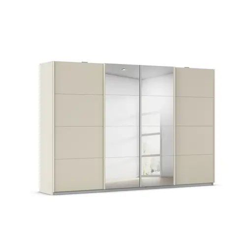 Schwebetürenschrank RIKK- B ca. 316 cm, Champagner, Spiegel