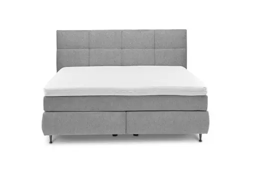  Boxspringbett ALICA- Liegefläche ca. 180x200 cm, Stoff, Grau	
