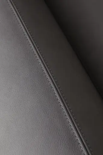 Sofa Anaheim - 3,5-Sitzer, Leder, Anthrazit