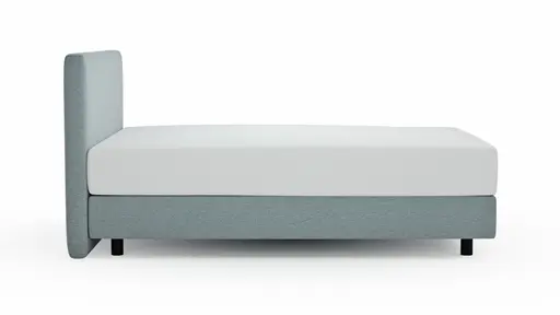 Boxspringbett Valencia - Liegefläche ca. 140x200 cm, Stoff, Hellblau