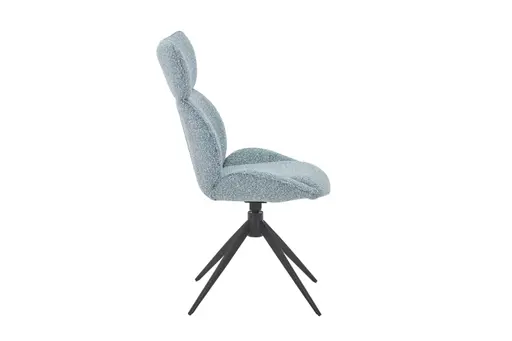 Stuhl MIRNA - drehbar, Stoff, Blau